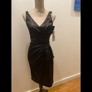 Maggy London V Neck Drape Ruffle Dress NWT